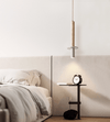 modern yellow travertine column pendant light