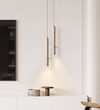 modern yellow travertine column pendant light