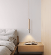 modern yellow travertine column pendant light