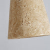 modern yellow travertine cone pendant light