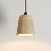 modern yellow travertine cone pendant light