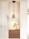 modern yellow travertine cone pendant light