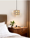 modern yellow travertine cube pendant light 2