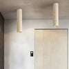 modern yellow travertine cylinder pendant light 3