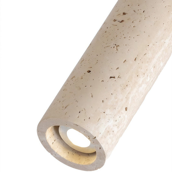 modern yellow travertine cylinder pendant light 3