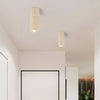 modern yellow travertine cylinder pendant light 3