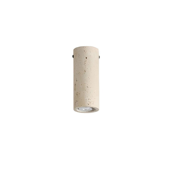 modern yellow travertine cylinder pendant light 3