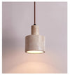 modern yellow travertine cylinder pendant light