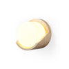 modern yellow travertine cylinder wall sconce