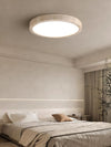 modern yellow travertine disc flush mount ceiling light 3