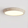modern yellow travertine disc flush mount ceiling light