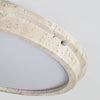 modern yellow travertine disc flush mount ceiling light