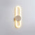 modern yellow travertine disc led wall sconce