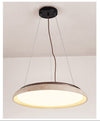 modern yellow travertine disc pendant light