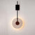 modern yellow travertine disc wall lamp