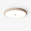 modern yellow travertine disk led flush mount ceiling light