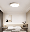 modern yellow travertine disk led flush mount ceiling light