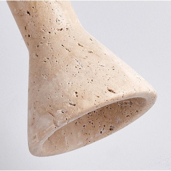 modern yellow travertine funnel pendant light