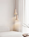modern yellow travertine funnel pendant light