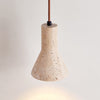 modern yellow travertine funnel pendant light