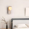 modern yellow travertine glass curve wall lamp