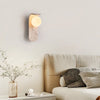 modern yellow travertine glass curve wall lamp