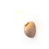 modern yellow travertine glass globe wall sconce 2