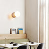 modern yellow travertine glass globe wall sconce 2