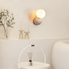 modern yellow travertine glass globe wall sconce 2