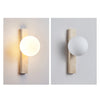 modern yellow travertine glass globe wall sconce 3