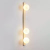 modern yellow travertine glass globe wall sconce 3