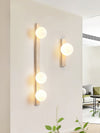 modern yellow travertine glass globe wall sconce 3