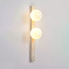 modern yellow travertine glass globe wall sconce 3