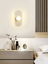 modern yellow travertine glass globe wall sconce 4