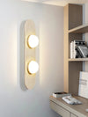 modern yellow travertine glass globe wall sconce 4