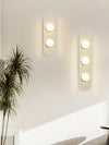 modern yellow travertine glass globe wall sconce 4