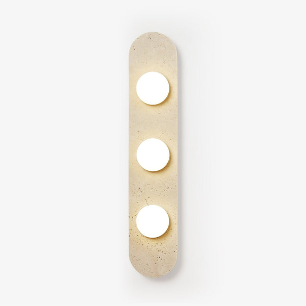 modern yellow travertine glass globe wall sconce 4