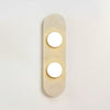 modern yellow travertine glass globe wall sconce 4
