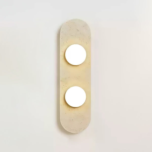 modern yellow travertine glass globe wall sconce 4