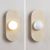 modern yellow travertine glass globe wall sconce 4