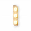 modern yellow travertine glass globe wall sconce