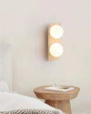 modern yellow travertine glass wall sconce 2