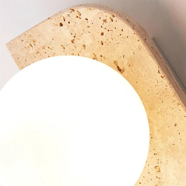 modern yellow travertine glass wall sconce 2