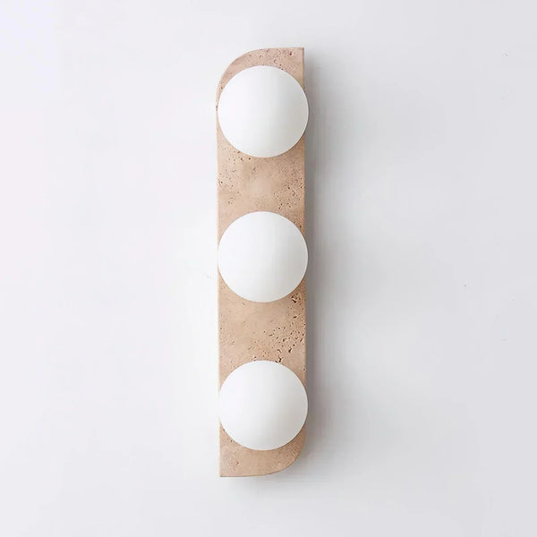 modern yellow travertine glass wall sconce 2