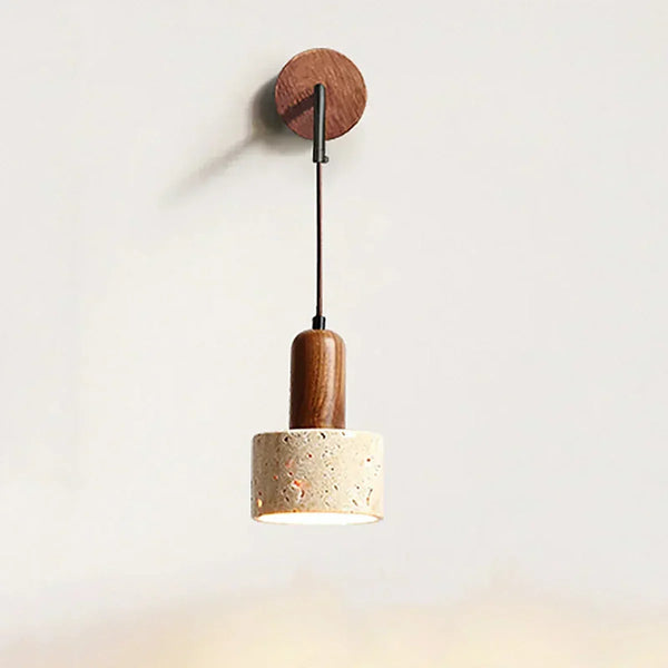 modern yellow travertine glass wall sconce 3