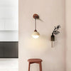 modern yellow travertine glass wall sconce 3