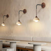 modern yellow travertine glass wall sconce 3