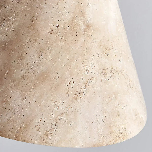 modern yellow travertine halo pendant light