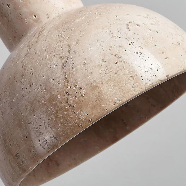 modern yellow travertine halo pendant light