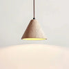 modern yellow travertine halo pendant light
